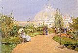 Building Paintings - Horticultural Building by childe hassam